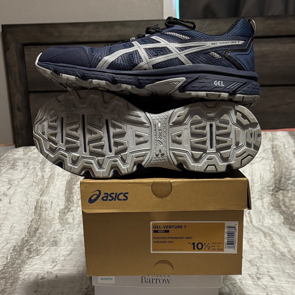 ASICS Gel-Venture 7 Men's Shoes - Navy and Gray